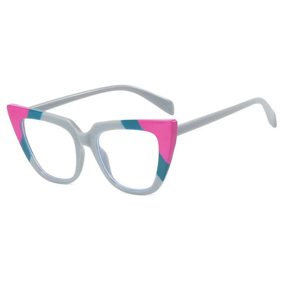 New Retro Colorful Anti Blue Light Women Glasses Fashion Cat Eye Frame Trending Clear Lens Reading Computer Female Eyewear