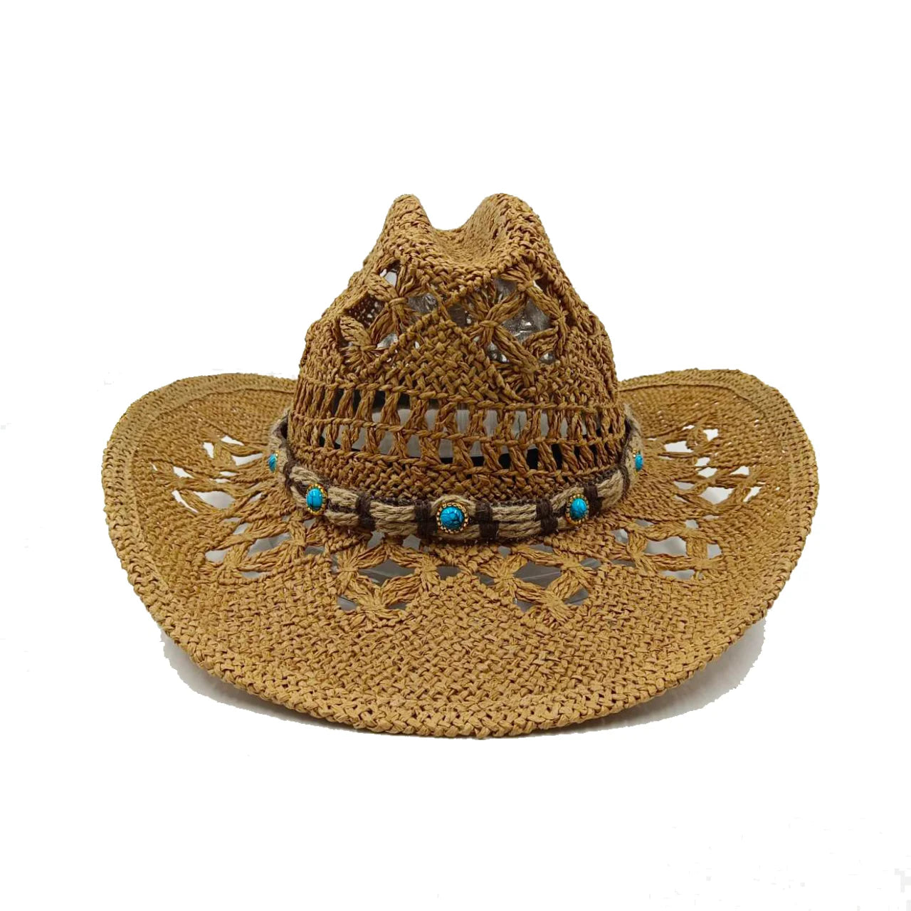 Corn Husk Material Cowboy Straw Hat Panama Visor Women's Elegant Western Cowboy Hat Men's  sombrero