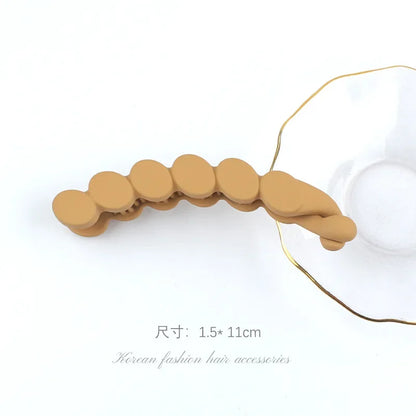 Fashion Ponytail Holder Hair Clips Matte Banana Clip Simple Hair Pins Barrettes for Women Girls Korean Headwear Hair Accessories