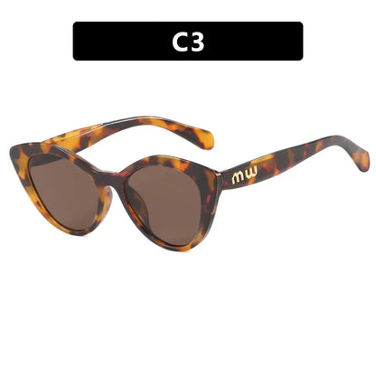 Vintage Cat Eye Sunglasses Women Letter Small Frame Sun Glasses Female Brand Designer Retro Shades Fashion Oculos De Sol