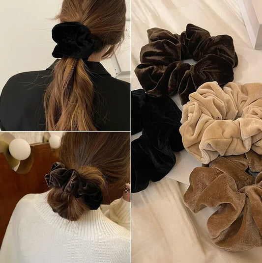 Fashion Simple Elastic Hair Bands Big Size Elegant Velvet Hair Rope Ties for Girls Headwear Women Hair Accessories