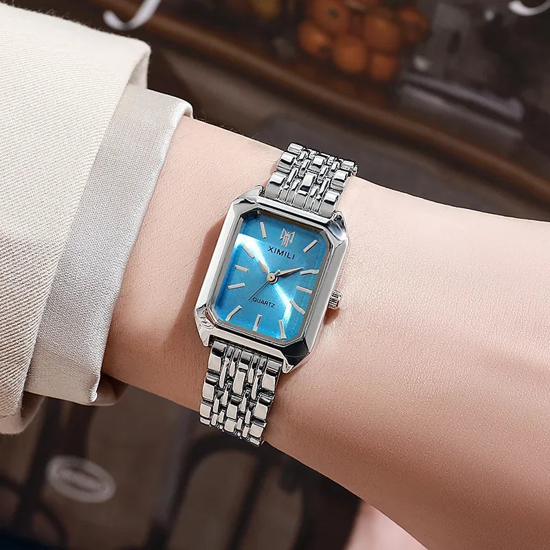 2025New Women Watch Light Luxury Brand Stainless Steel Ladies Business Watches Female  Fashion Quartz Wristwatches