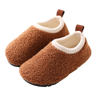 Evshine Curly Plush Children Shoes Super Warm Boys Girls Cotton Shoes Comfortable Casual Fuzzy Shoes Non-Slip Kids Cotton Shoes