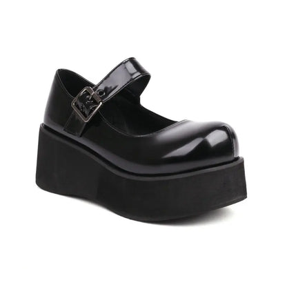 Extra Plus Size 45 46 47 48 Sweet Girls Lolita Shoes Buckle Belt Foam Light Sole Platform Flats Round Toe Women Mary Janes Shoes