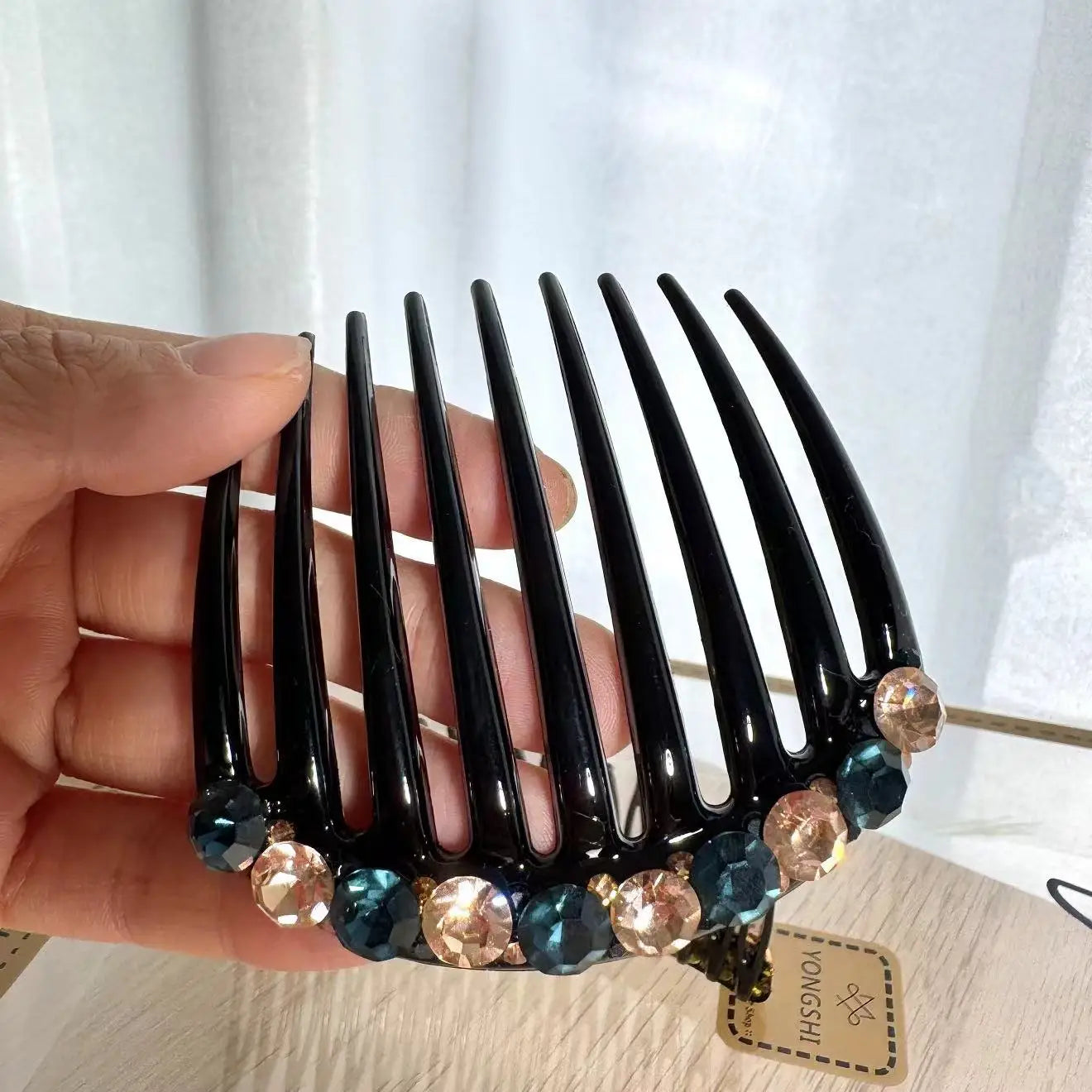 Rhinestone Hair Combs for Girls and Women Plastic Hair CLips Headwear French Fashion Hair Accessories