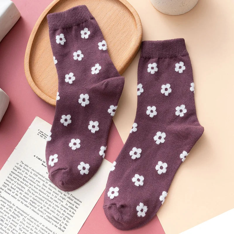 Vintage Flower Japanese Style Socks