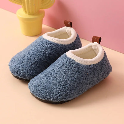 Evshine Curly Plush Children Shoes Super Warm Boys Girls Cotton Shoes Comfortable Casual Fuzzy Shoes Non-Slip Kids Cotton Shoes