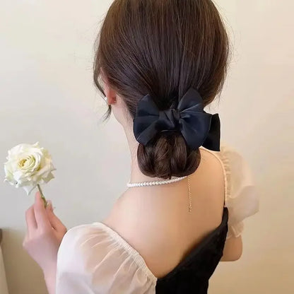 Korean Elegant Bow Hair Clip Claw Clamp Bun Updo Hair Clips Girls Barrettes Headwear Girls Women Hair Accessories