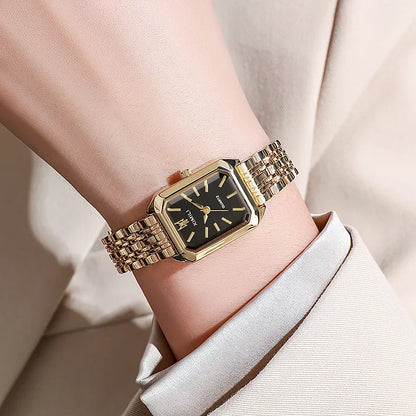 2025New Women Watch Light Luxury Brand Stainless Steel Ladies Business Watches Female  Fashion Quartz Wristwatches