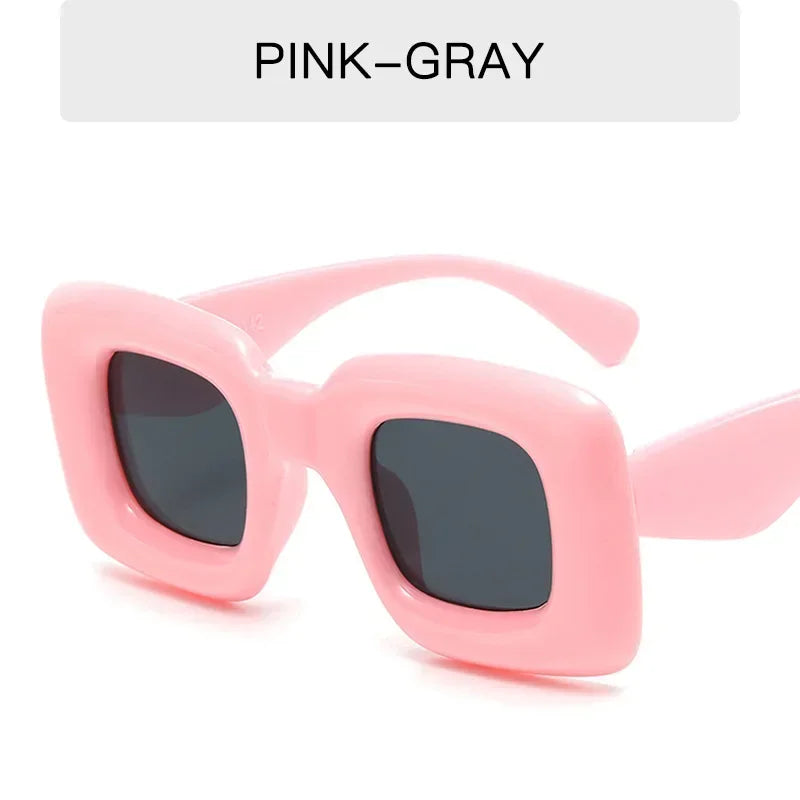 Oversized Square Sunglasses Women Big Frame 2024 New Fashion Inflated Rectangle Sun Glasses Ladies Shades Eyewear Free Shipping