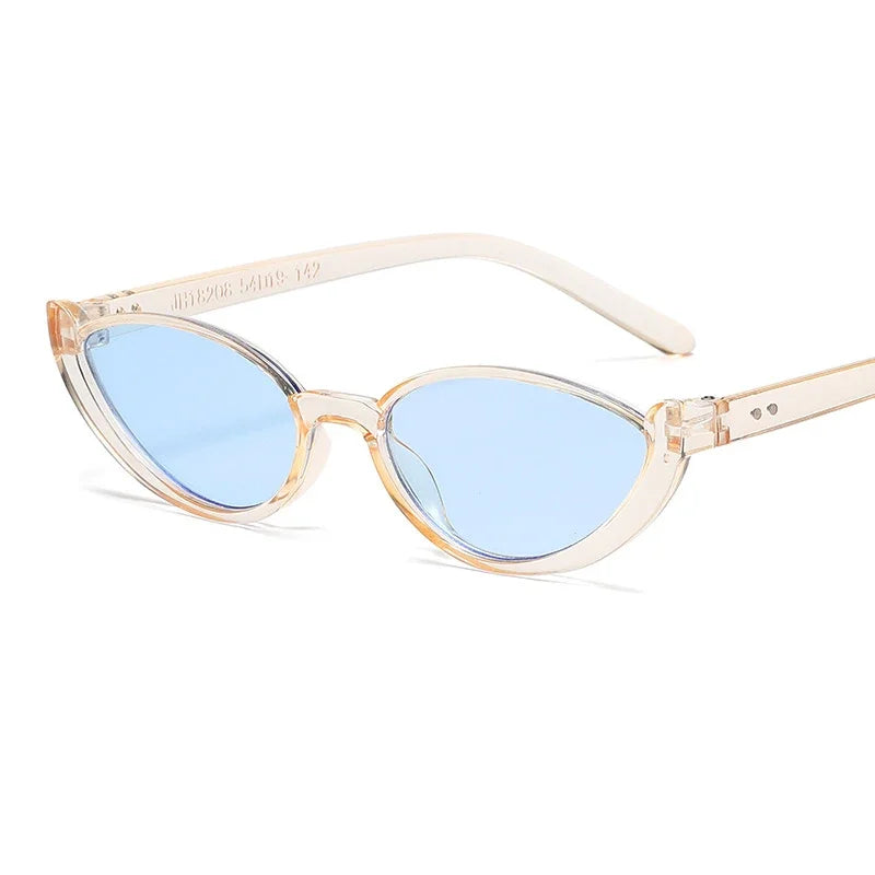 Vintage Small Cat Eye Sunglasses for Women Trendy Half-frame Sun Glasses Retro Fashion Y2K Style Shades Eyewear