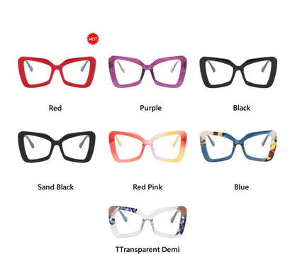 New Fashion Irregular Square Anti Blue Light Women Glasses Frame Vintage Clear Transparent Lens Trending Female Eyewear