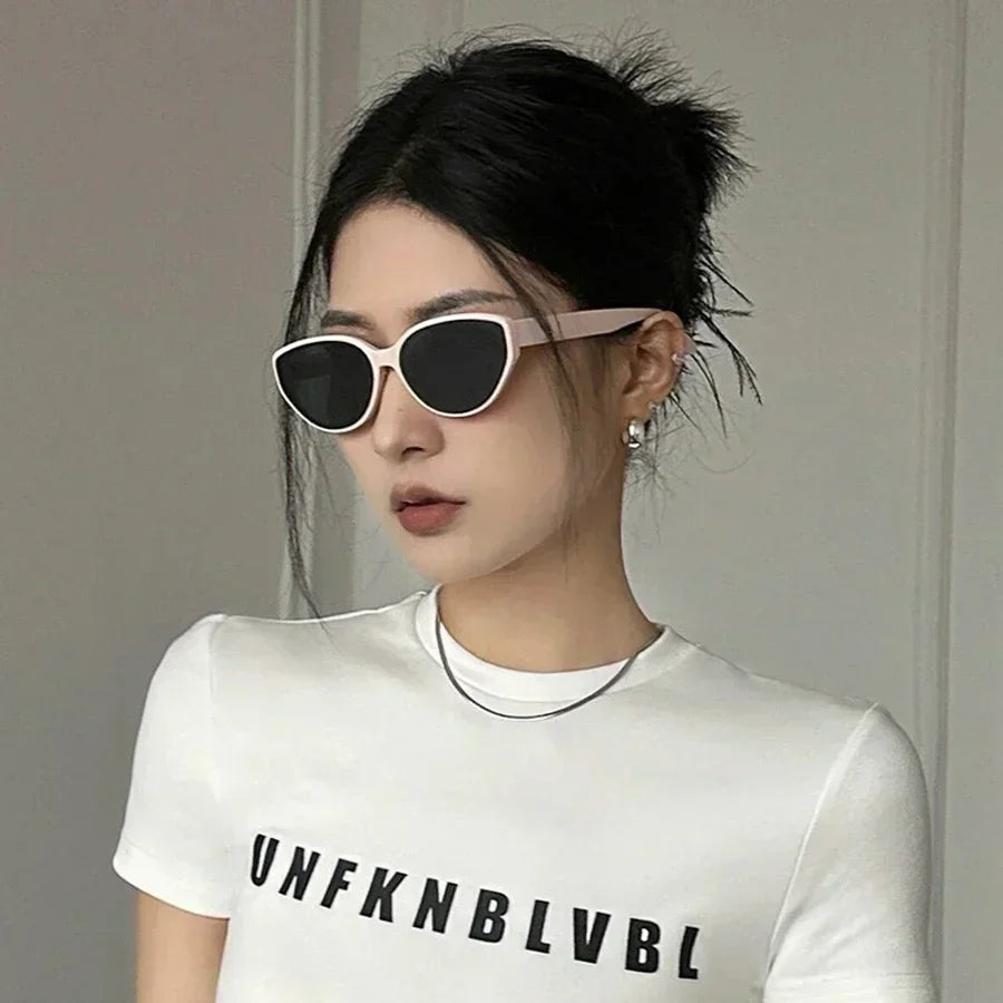 Vintage Cat Eye Sunglasses Retro Small Frame Sun Glasses for Women UV400 Protection Eyewear Trendy Shades Streetwear Accessories