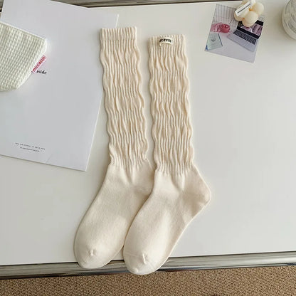 Vintage Tall Combed Cotton  Long Socks