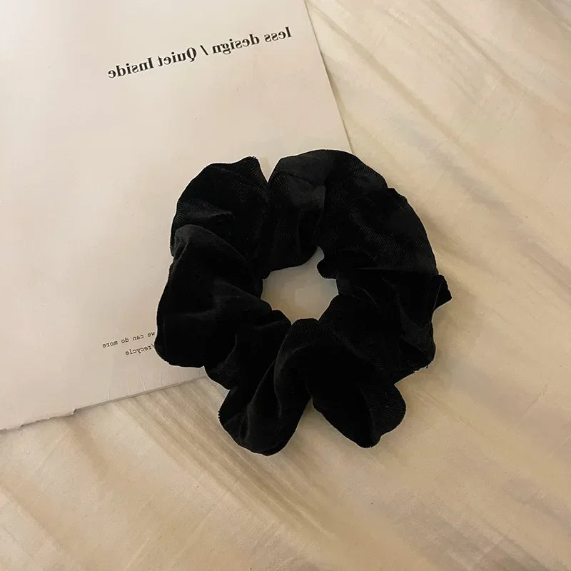 New Korean Fashion Simple Elastic Hair Bands Big Size Elegant Velvet Rope Ties for Girls Headwear Women Hair Accessories