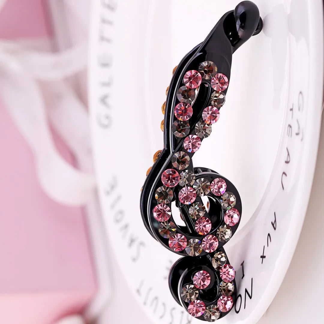 9.8cm Long Bow knot Banana Clip Barrette Fashion New Hair Clips for Women Rhinestone Pony Hair Accessories Harp nana Clips