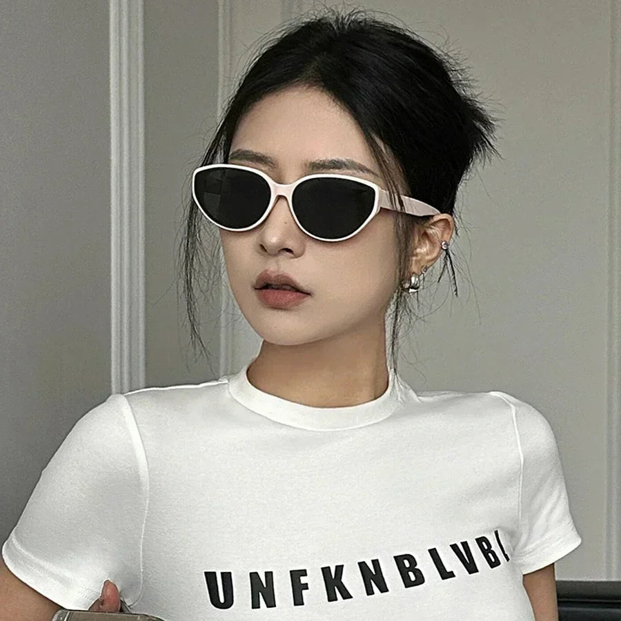 Vintage Cat Eye Sunglasses Retro Small Frame Sun Glasses for Women UV400 Protection Eyewear Trendy Shades Streetwear Accessories