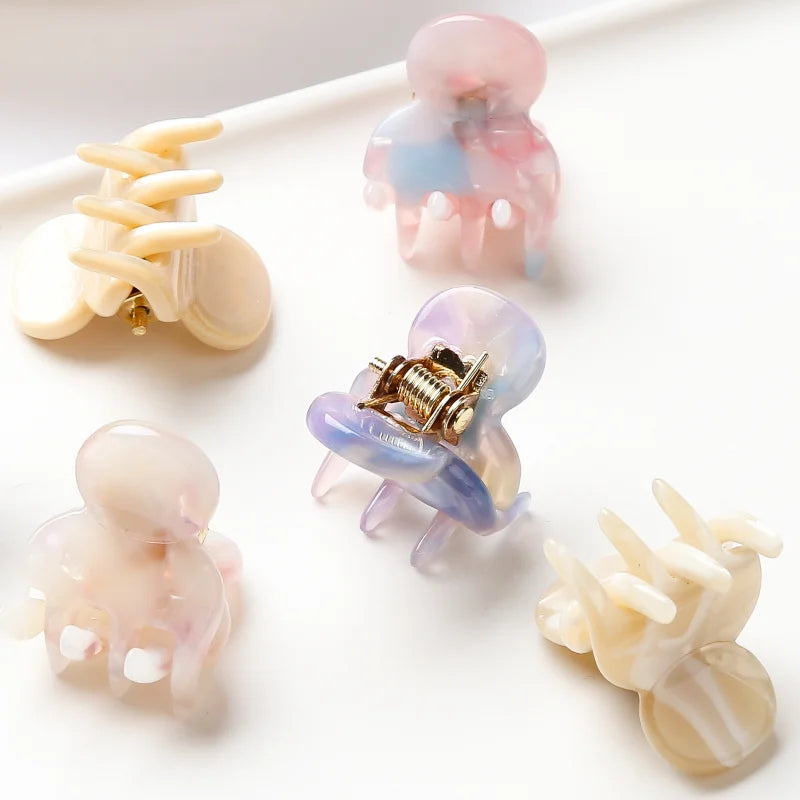 1pcs 1.8cm Acetate Small Hairclips Mini Hairclaws New Korean Fashion Kawaii Hair Crab Claw Cute Accessories for Girls and Women