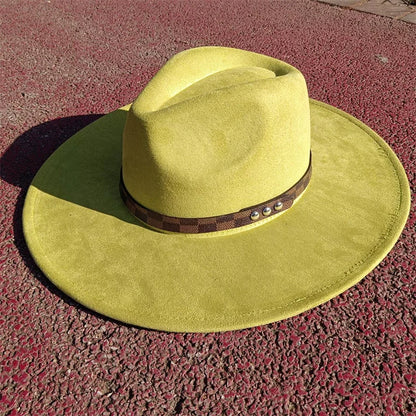 Avocado Green Suede Hat