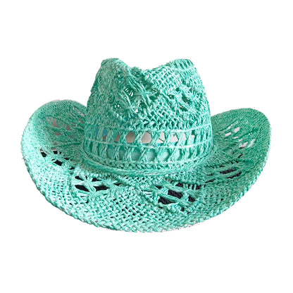 Corn Husk Material Cowboy Straw Hat Panama Visor Women's Elegant Western Cowboy Hat Men's  sombrero